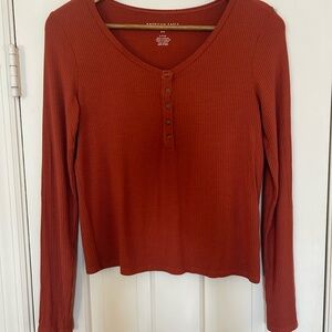 American Eagle Outfitters Soft & Sexy Rib  Long Sleeve Tee